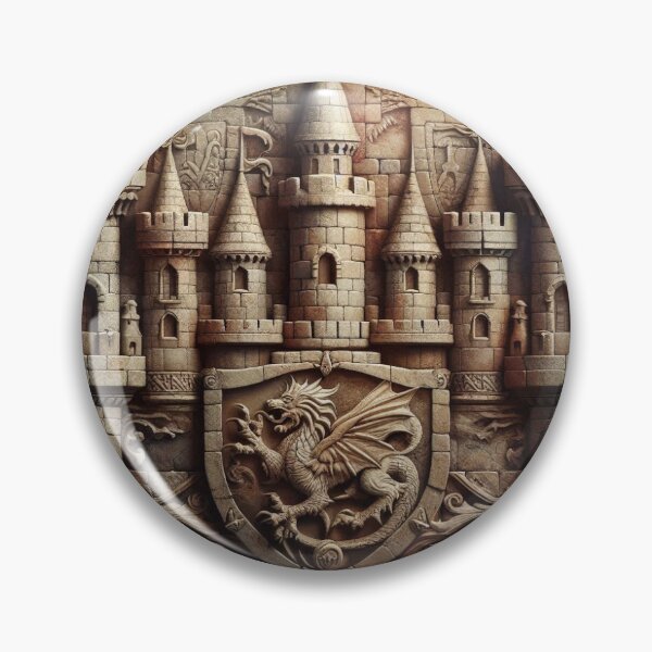 Item preview, Stone Dragon Castle Wall Insignia designed and sold by HillsideDragon.