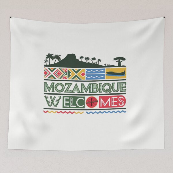 Item preview, Mozambique Welcomes Flag Map Maputo, Zambezi River designed and sold by AnimalsDH305.