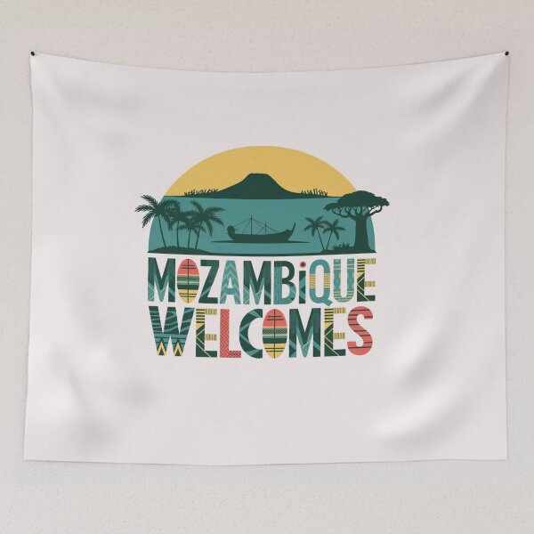 Item preview, Mozambique Welcomes Flag Map Maputo, Zambezi River designed and sold by AnimalsDH305.