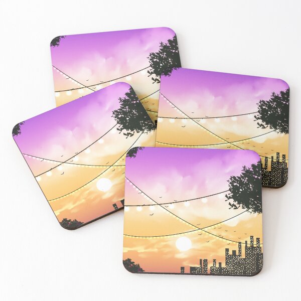 Item preview, Sunset view of a city designed and sold by K4itli6.