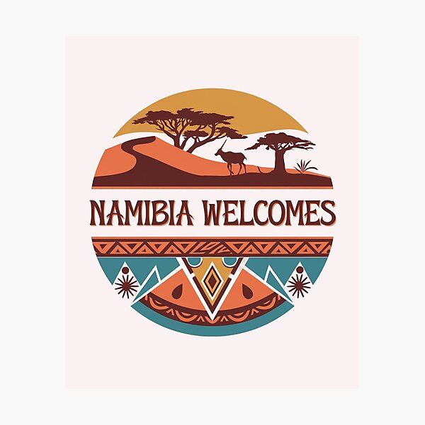 Item preview, Namibia Welcomes Flag Map Namib Desert, Sossusvlei designed and sold by AnimalsDH305.