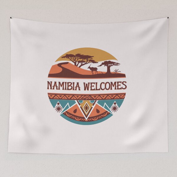 Item preview, Namibia Welcomes Flag Map Namib Desert, Sossusvlei designed and sold by AnimalsDH305.