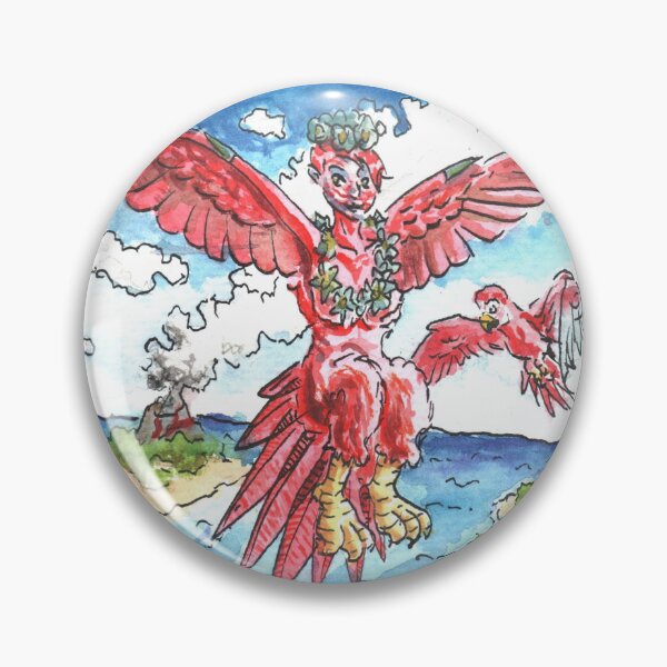 Item preview, Bird woman with unlei in tropical paradise designed and sold by DavyJonesD.
