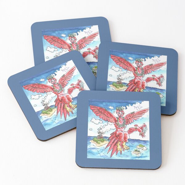 Item preview, Bird woman with unlei in tropical paradise designed and sold by DavyJonesD.