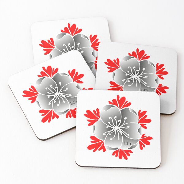 Item preview, W flower and budding hearts La-Mu designed and sold by La-Mu.