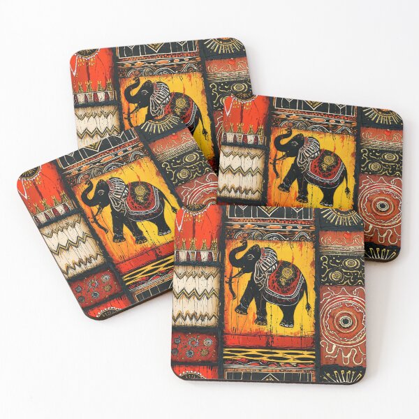 Item preview,  Multicolored Elephant Tribal Painting designed and sold by Shopstract.