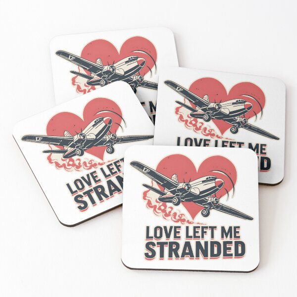 Item preview, Airplane and Heart Drawing - "Love Left Me Stranded" designed and sold by Tattee.