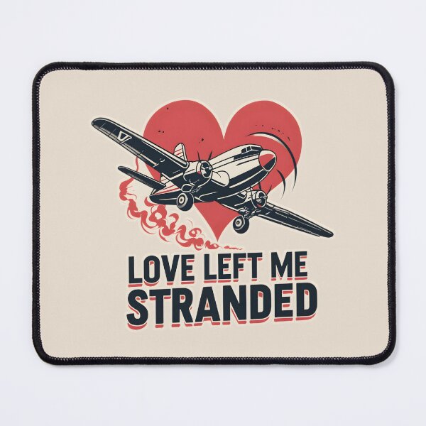 Item preview, Airplane and Heart Drawing - "Love Left Me Stranded" designed and sold by Tattee.