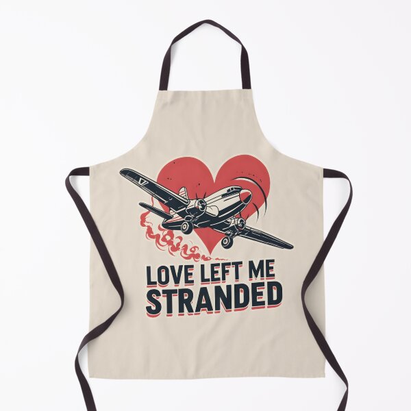 Item preview, Airplane and Heart Drawing - "Love Left Me Stranded" designed and sold by Tattee.