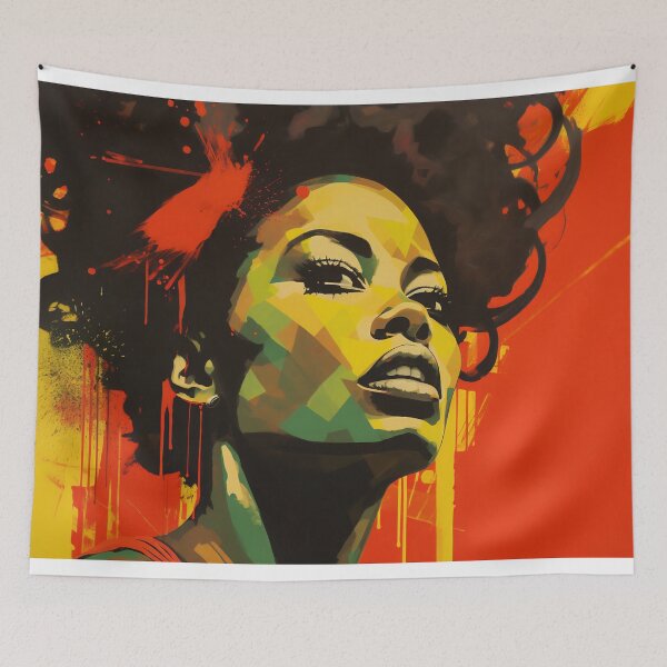 Item preview, Vibrant Essence: Abstract Portrait of a Woman designed and sold by anytka.