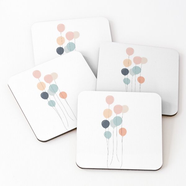 Item preview, Pastel balloons floating up designed and sold by anytka.