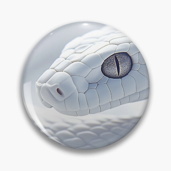 Item preview, White snake with striking features designed and sold by anytka.