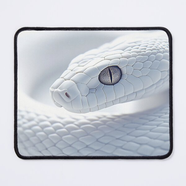 Item preview, White snake with striking features designed and sold by anytka.