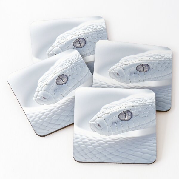 Item preview, White snake with striking features designed and sold by anytka.