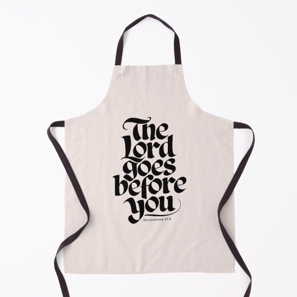 Item preview, The Lord Goes Before You Deuteronomy 31:8 | Calligraphy Bible Verses Christian Faith Inspirational Design designed and sold by  KnitLuv.