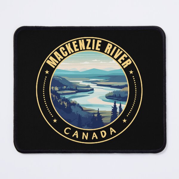 Item preview, Mackenzie River in Northwest Territories Canada Retro Travel Art Emblem designed and sold by MaateoDesign.