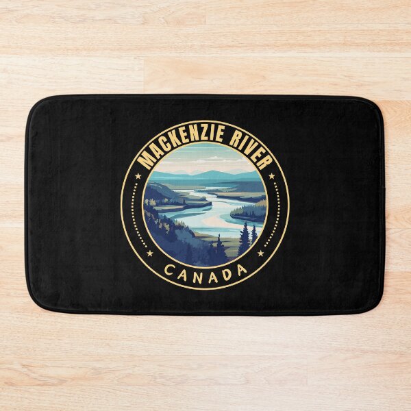 Item preview, Mackenzie River in Northwest Territories Canada Retro Travel Art Emblem designed and sold by MaateoDesign.