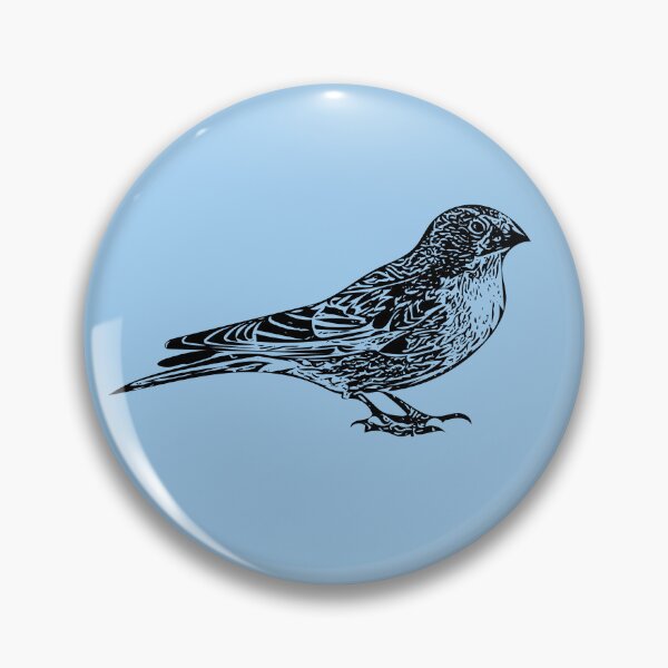 Item preview, Brown-capped Rosy-Finch Black Design  designed and sold by designsasstultd.