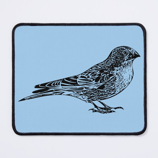 Item preview, Brown-capped Rosy-Finch Black Design  designed and sold by designsasstultd.