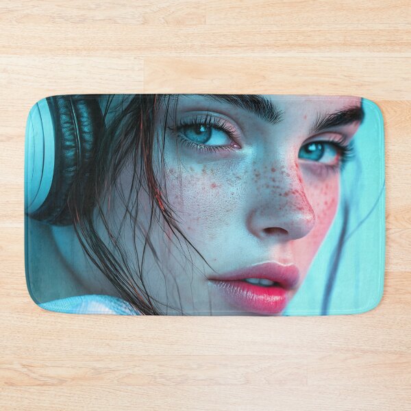 Item preview, Young woman in headphones designed and sold by anytka.