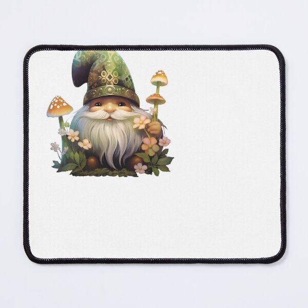 Item preview, Cute St. Patrick's Day Gnome with Mushrooms & Flowers - Fantasy Oil Painting Clipart designed and sold by AnnDesignStudio.