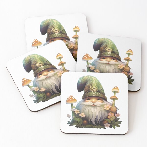 Item preview, Cute St. Patrick's Day Gnome with Mushrooms & Flowers - Fantasy Oil Painting Clipart designed and sold by AnnDesignStudio.