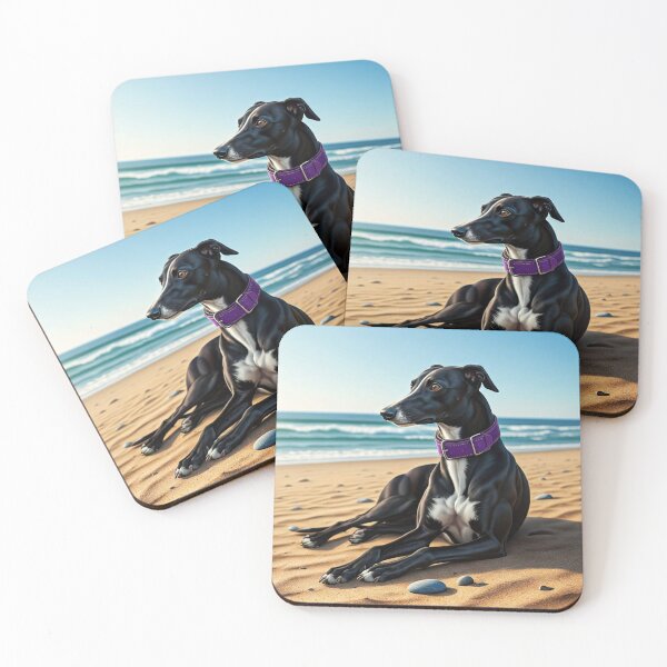 Item preview, Whippet on the Beach designed and sold by Fia2025.
