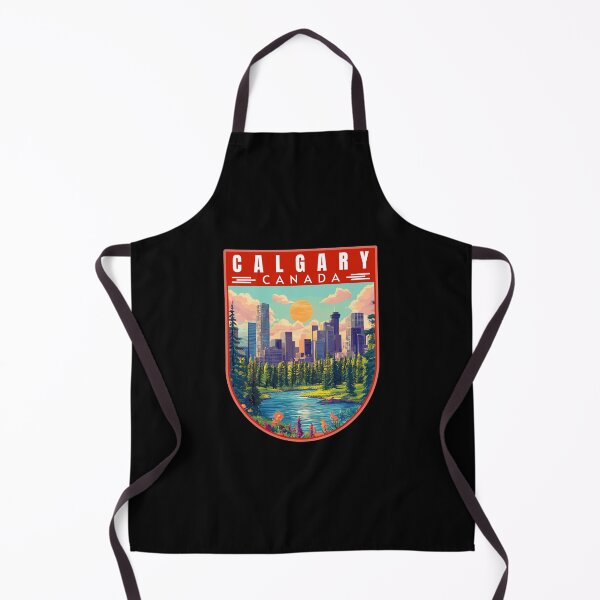 Item preview, Calgary in Alberta Canada Retro Travel Art Landscape designed and sold by MaateoDesign.