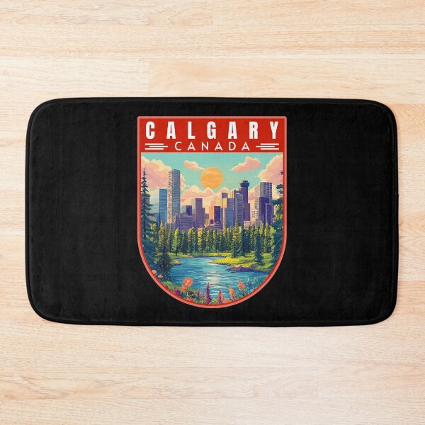 Item preview, Calgary in Alberta Canada Retro Travel Art Landscape designed and sold by MaateoDesign.