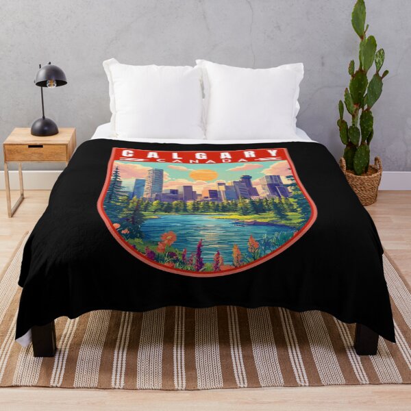 Item preview, Calgary in Alberta Canada Retro Travel Art Landscape designed and sold by MaateoDesign.