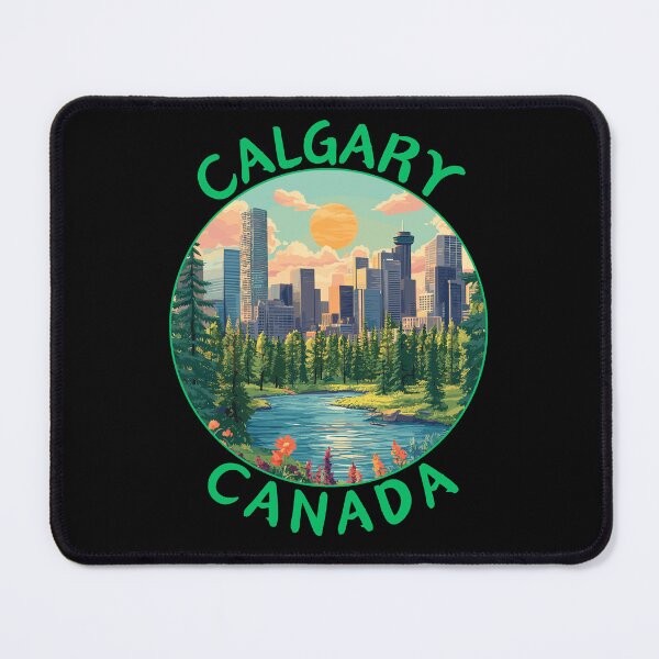 Item preview, Calgary in Alberta Canada Retro Travel Art Landscape designed and sold by MaateoDesign.