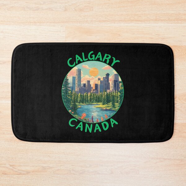 Item preview, Calgary in Alberta Canada Retro Travel Art Landscape designed and sold by MaateoDesign.