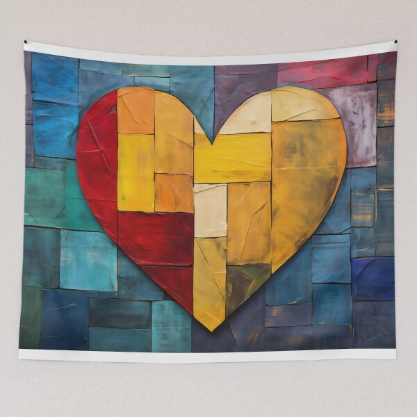 Item preview, Patchwork Heart on Textured Wooden Panels designed and sold by anytka.