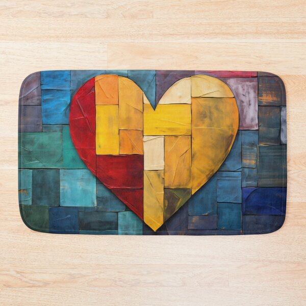 Item preview, Patchwork Heart on Textured Wooden Panels designed and sold by anytka.