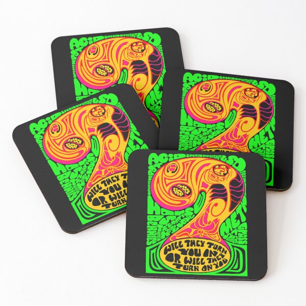 Item preview, Psychedelic Anti Drug - 1970 POP Art designed and sold by blackink-design.