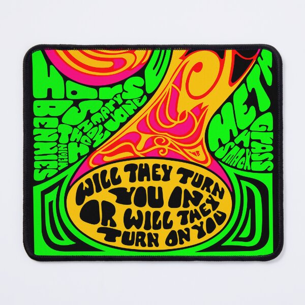 Item preview, Psychedelic Anti Drug - 1970 POP Art designed and sold by blackink-design.