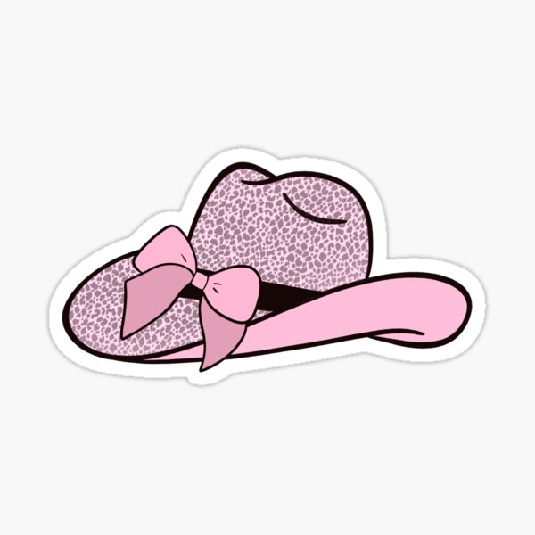 Artikel-Vorschau von Cowgirlhut mit koketter Schleife | Niedliches Western-Kuhhut-Design | Country Girl Sticker, designt und verkauft von Pink Mint.