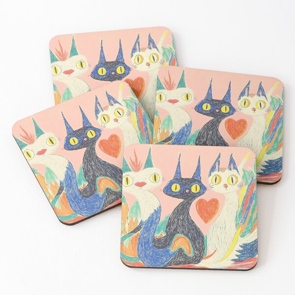 Item preview, Vibrant cat art details designed and sold by anytka.