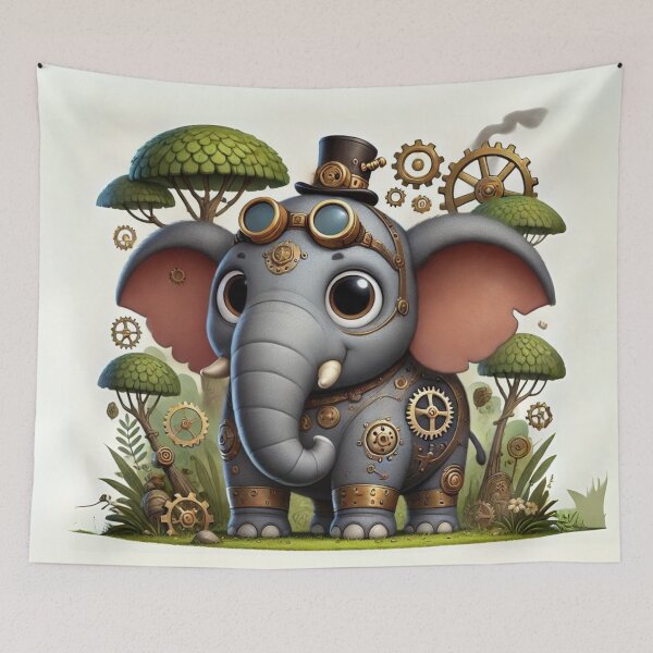 Item preview, Steampunk Sumatran Elephant designed and sold by Sillytoe.
