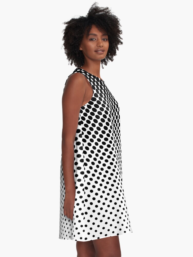 Black and White Polka Dots - Half Tone Dot Print