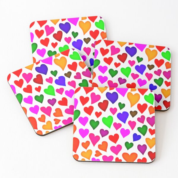 Item preview, Vibrant Multicolor Heart Pattern designed and sold by Health And Fitness Posts e-Store.