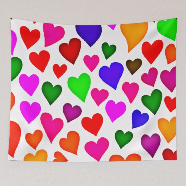 Item preview, Vibrant Multicolor Heart Pattern designed and sold by Health And Fitness Posts e-Store.