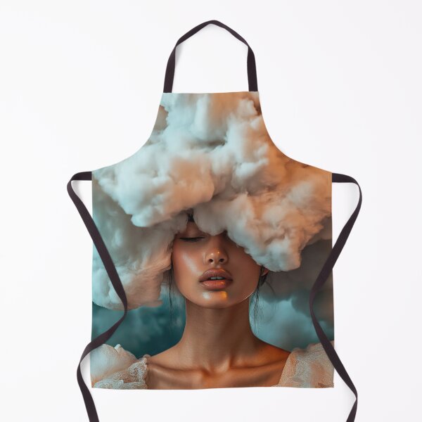 Item preview, A woman poses with a striking cloud-like hairstyle, blending art and fashion in a creative way, with soft lighting enhancing her features. designed and sold by anytka.
