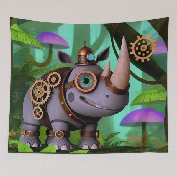 Item preview, Steampunk Sumatran Rhinoceros designed and sold by Sillytoe.