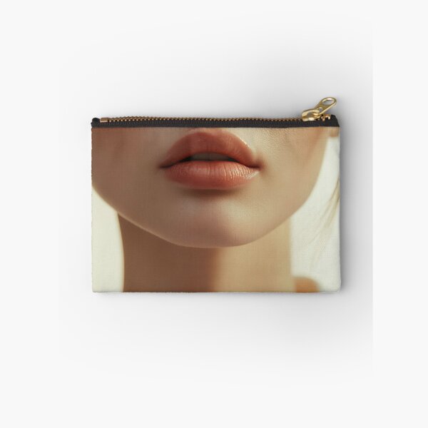 Item preview, A close-up view of full, well-defined lips illuminated by soft natural light, creating a serene and inviting ambiance. designed and sold by anytka.