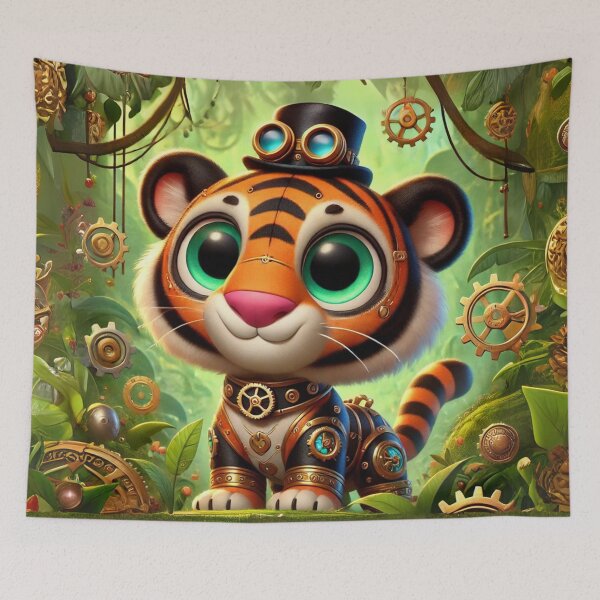 Item preview, Steampunk Sumatran Tiger designed and sold by Sillytoe.