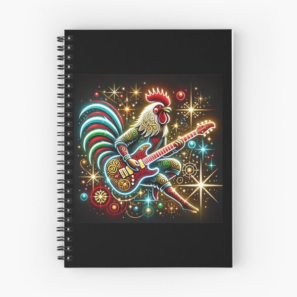 Item preview, Rocker Rooster - Guitar and Glowing Colors designed and sold by ATOTI.