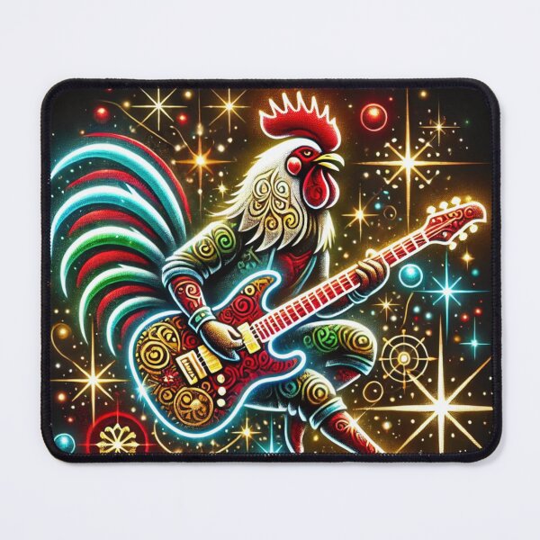 Item preview, Rocker Rooster - Guitar and Glowing Colors designed and sold by ATOTI.