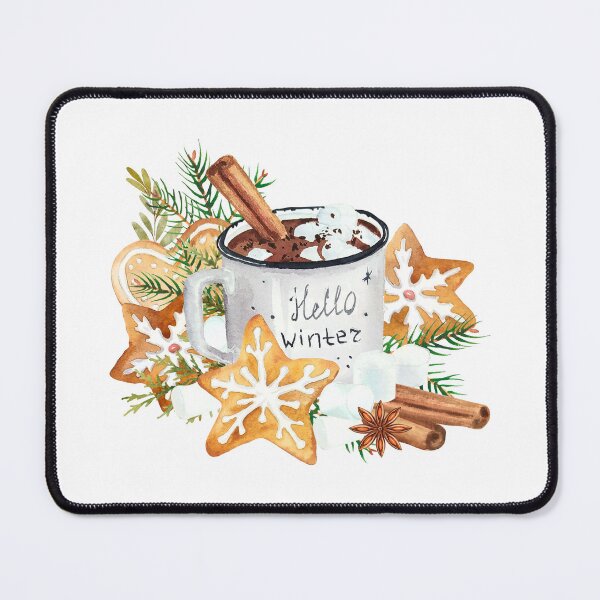 Item preview, Hello Winter Hot Chocolate Mug with Gingerbread Cookies designed and sold by silviaol.