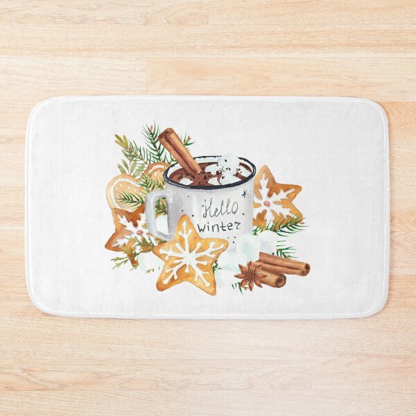Item preview, Hello Winter Hot Chocolate Mug with Gingerbread Cookies designed and sold by silviaol.